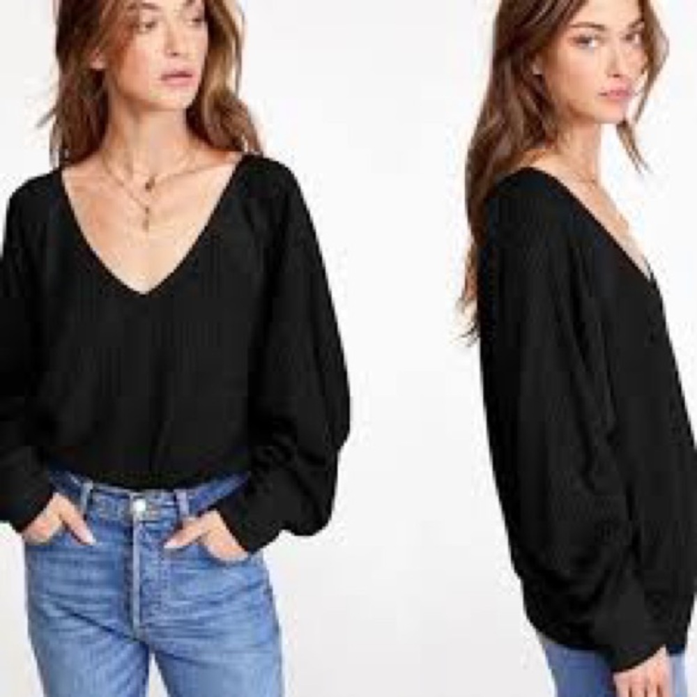 Free People Santa Clara Thermal in Black NWT - Picture 8 of 8